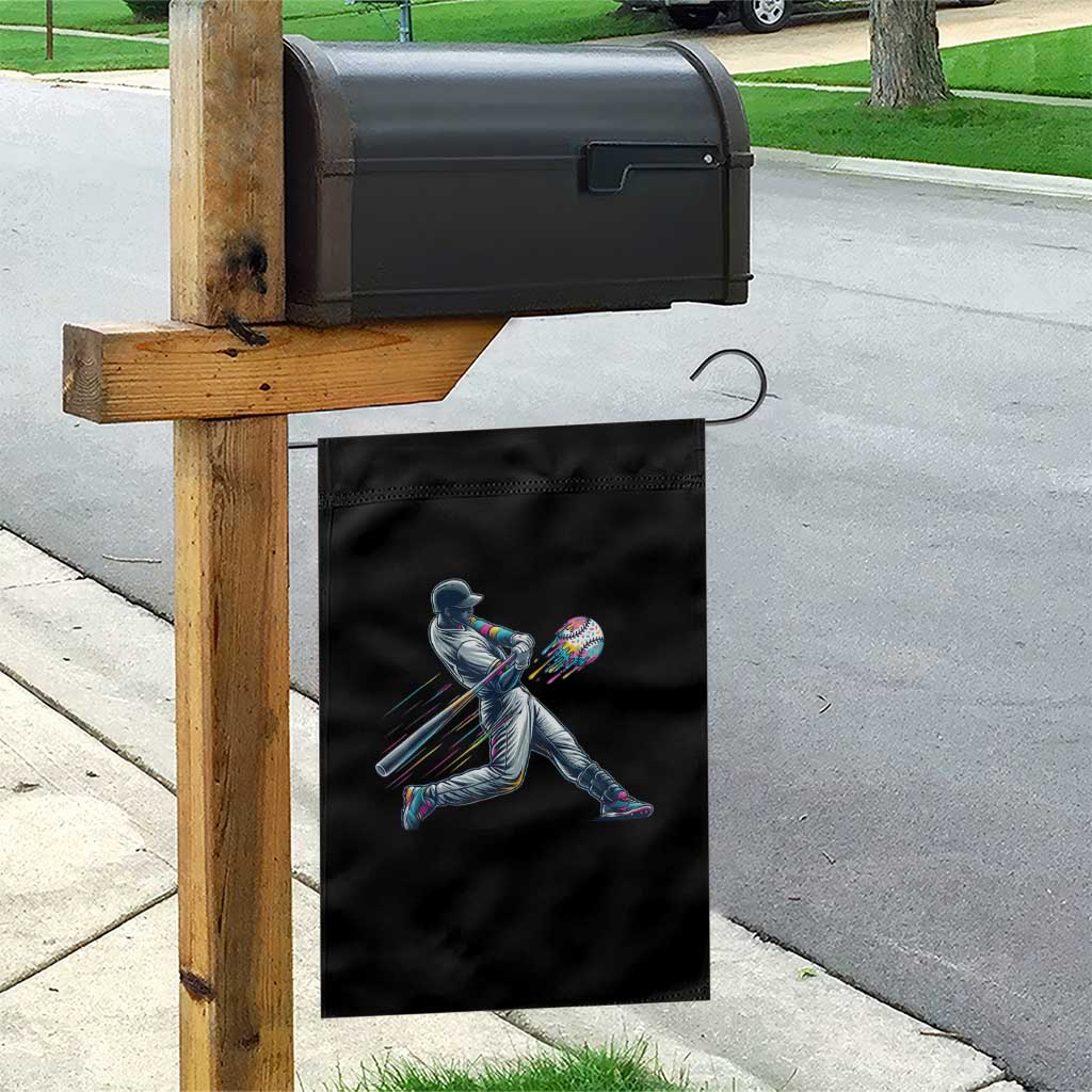 Ice Cream Baseball Player Dripping Game Day Garden Flag