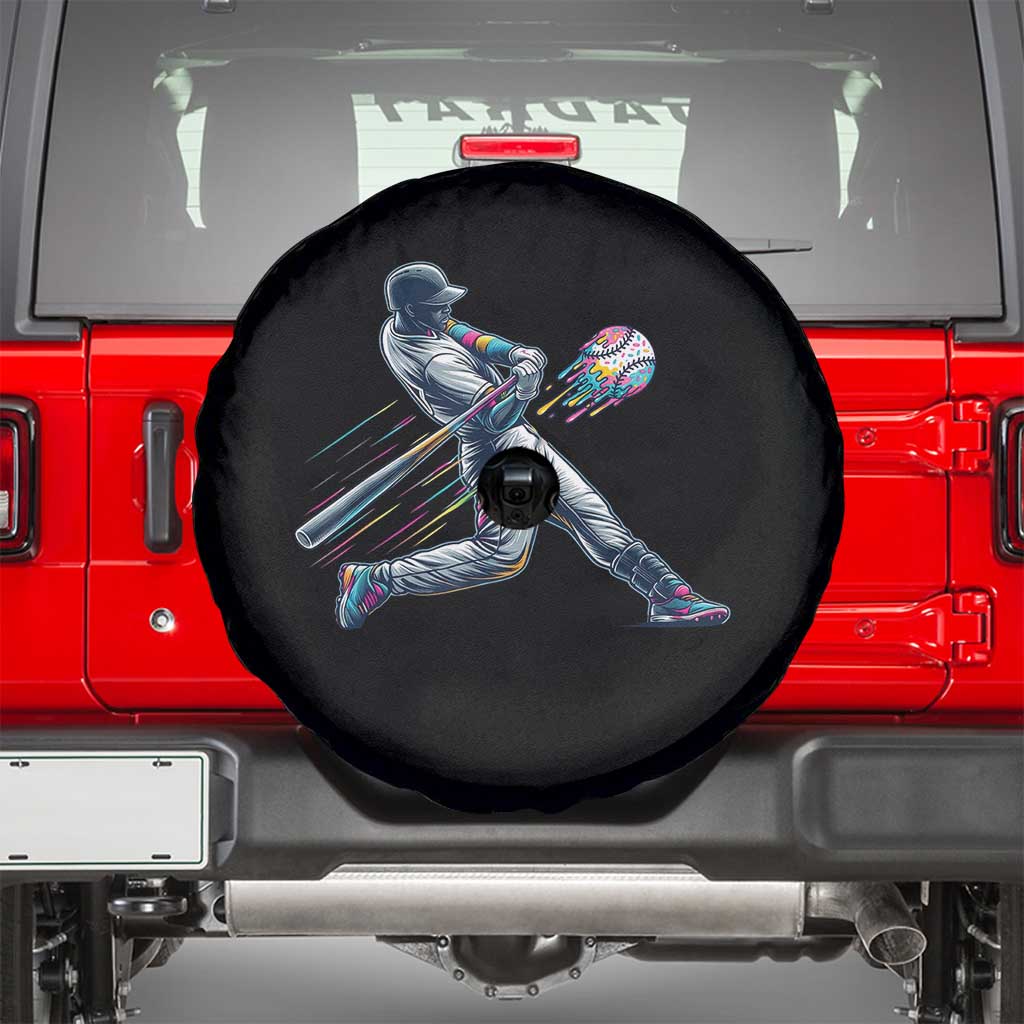 Ice Cream Baseball Player Dripping Game Day Spare Tire Cover