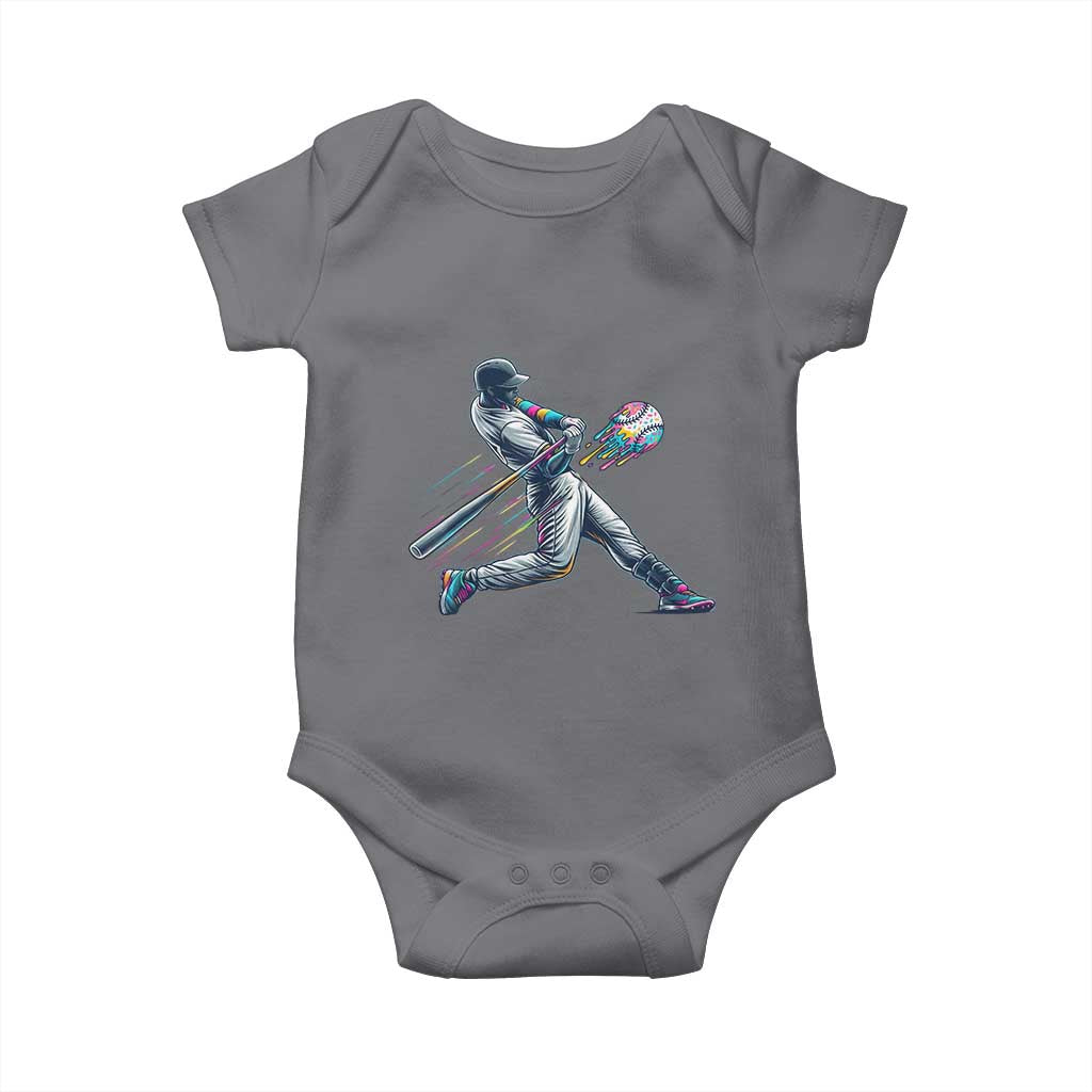 Ice Cream Baseball Player Dripping Game Day Baby Onesie