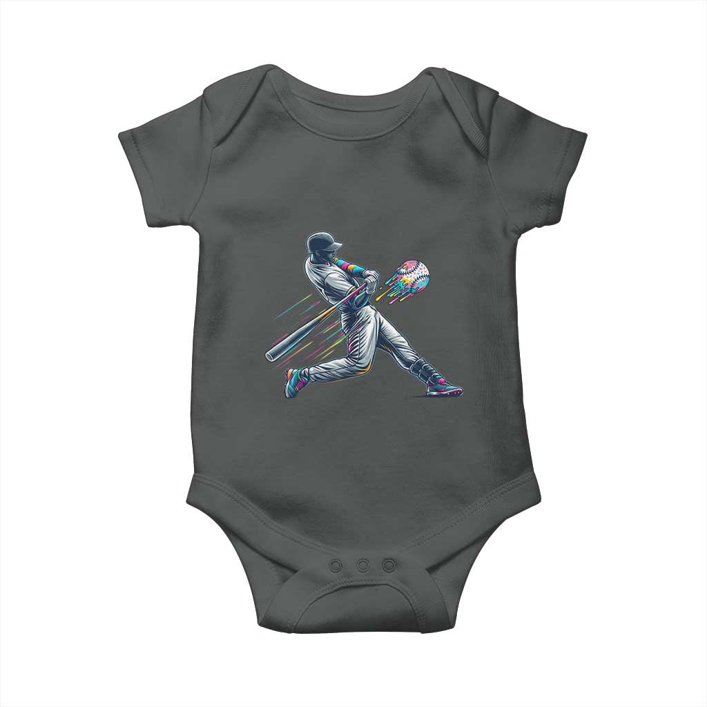 Ice Cream Baseball Player Dripping Game Day Baby Onesie