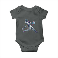 Ice Cream Baseball Player Dripping Game Day Baby Onesie