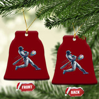 Ice Cream Baseball Player Dripping Game Day Ceramic Ornament
