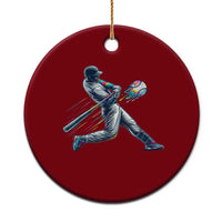 Ice Cream Baseball Player Dripping Game Day Ceramic Ornament