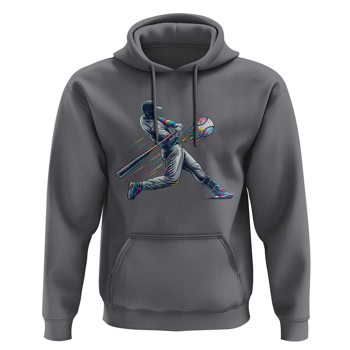 Ice Cream Baseball Player Dripping Game Day Hoodie