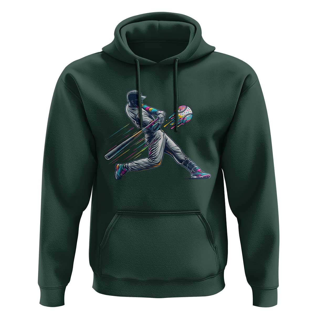 Ice Cream Baseball Player Dripping Game Day Hoodie