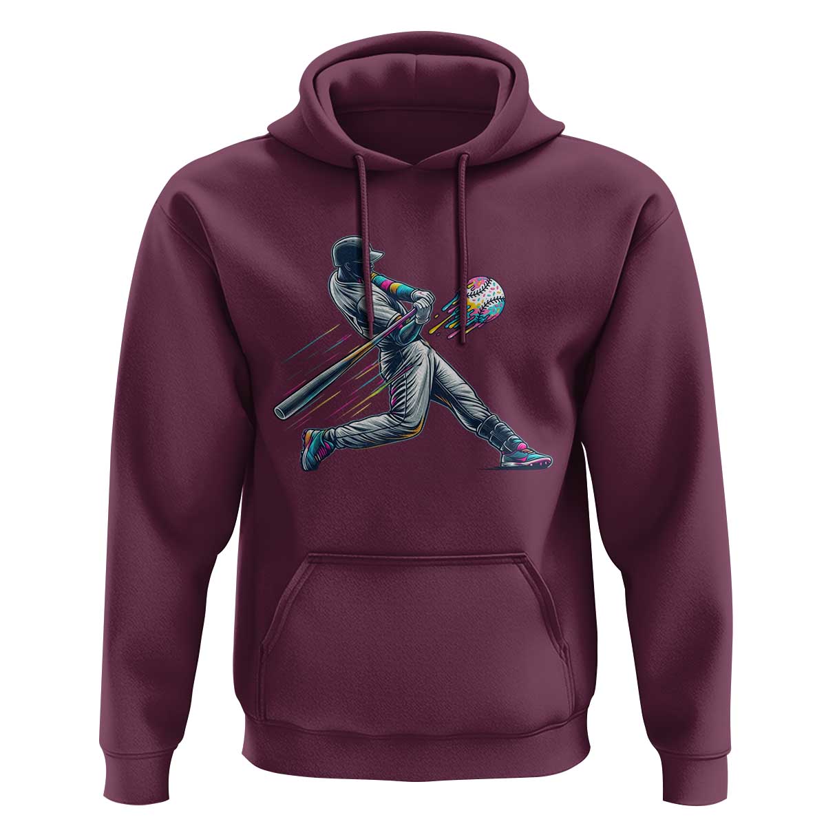 Ice Cream Baseball Player Dripping Game Day Hoodie