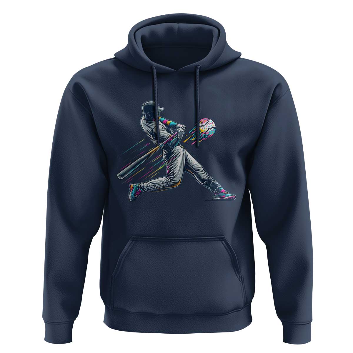 Ice Cream Baseball Player Dripping Game Day Hoodie