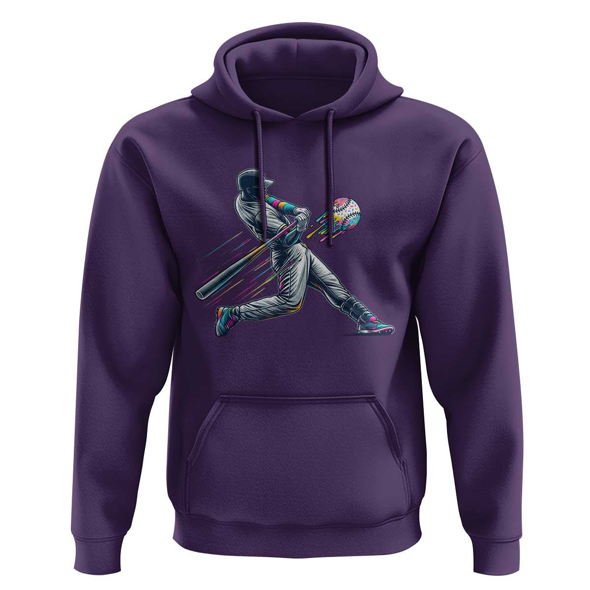 Ice Cream Baseball Player Dripping Game Day Hoodie