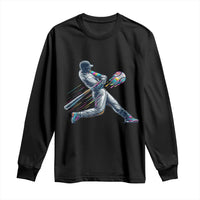 Ice Cream Baseball Player Dripping Game Day Long Sleeve Shirt