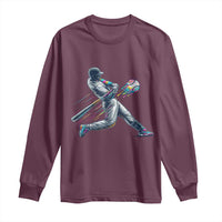 Ice Cream Baseball Player Dripping Game Day Long Sleeve Shirt
