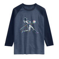 Ice Cream Baseball Player Dripping Game Day Raglan Shirt