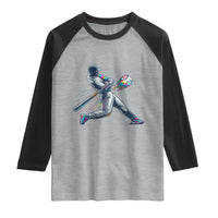 Ice Cream Baseball Player Dripping Game Day Raglan Shirt