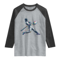 Ice Cream Baseball Player Dripping Game Day Raglan Shirt