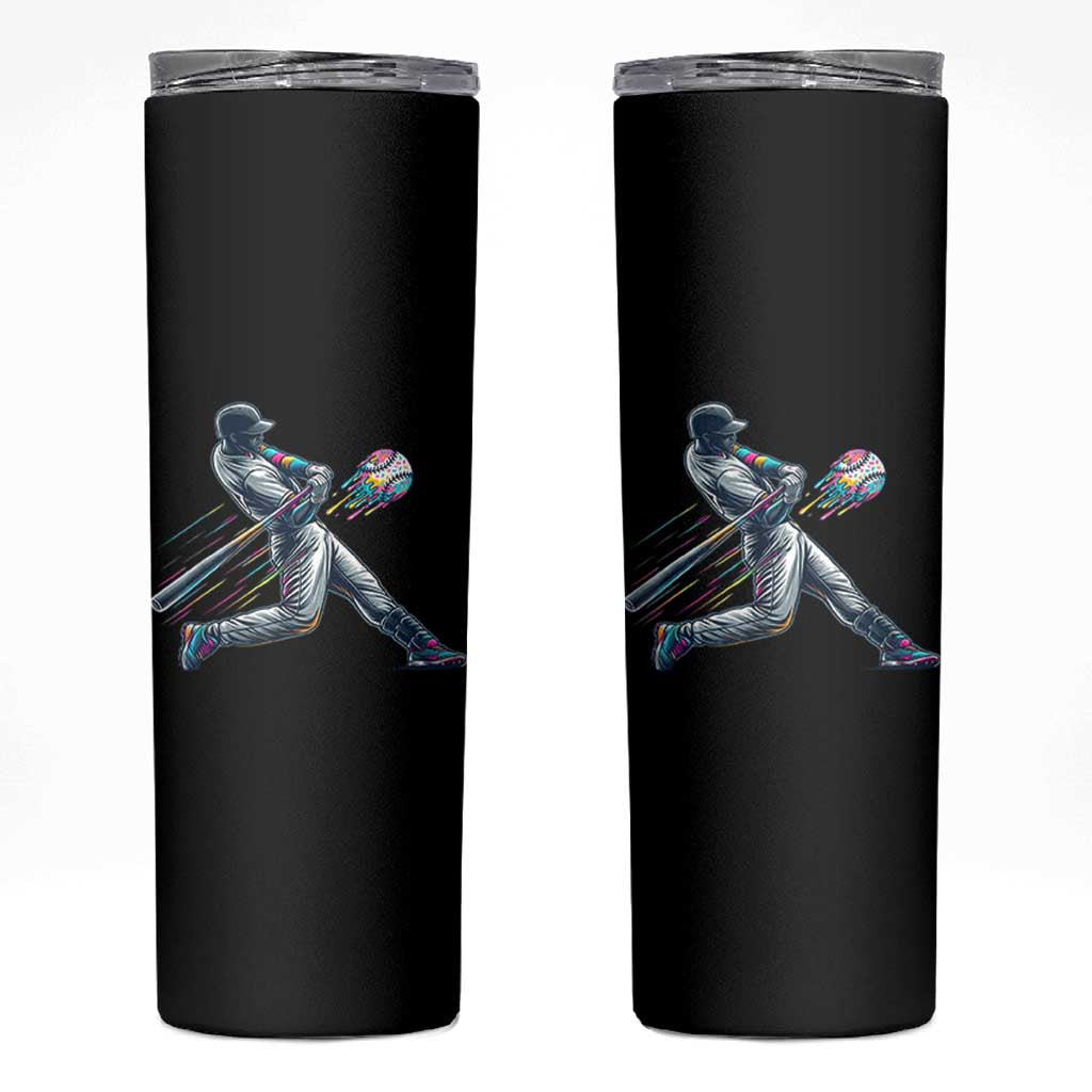 Ice Cream Baseball Player Dripping Game Day Skinny Tumbler