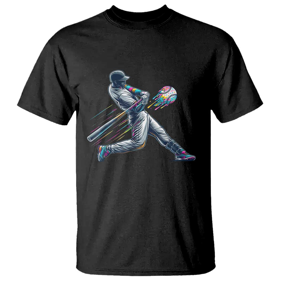 Ice Cream Baseball Player Dripping Game Day T Shirt