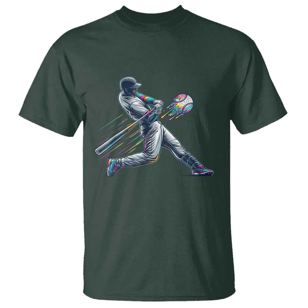 Ice Cream Baseball Player Dripping Game Day T Shirt