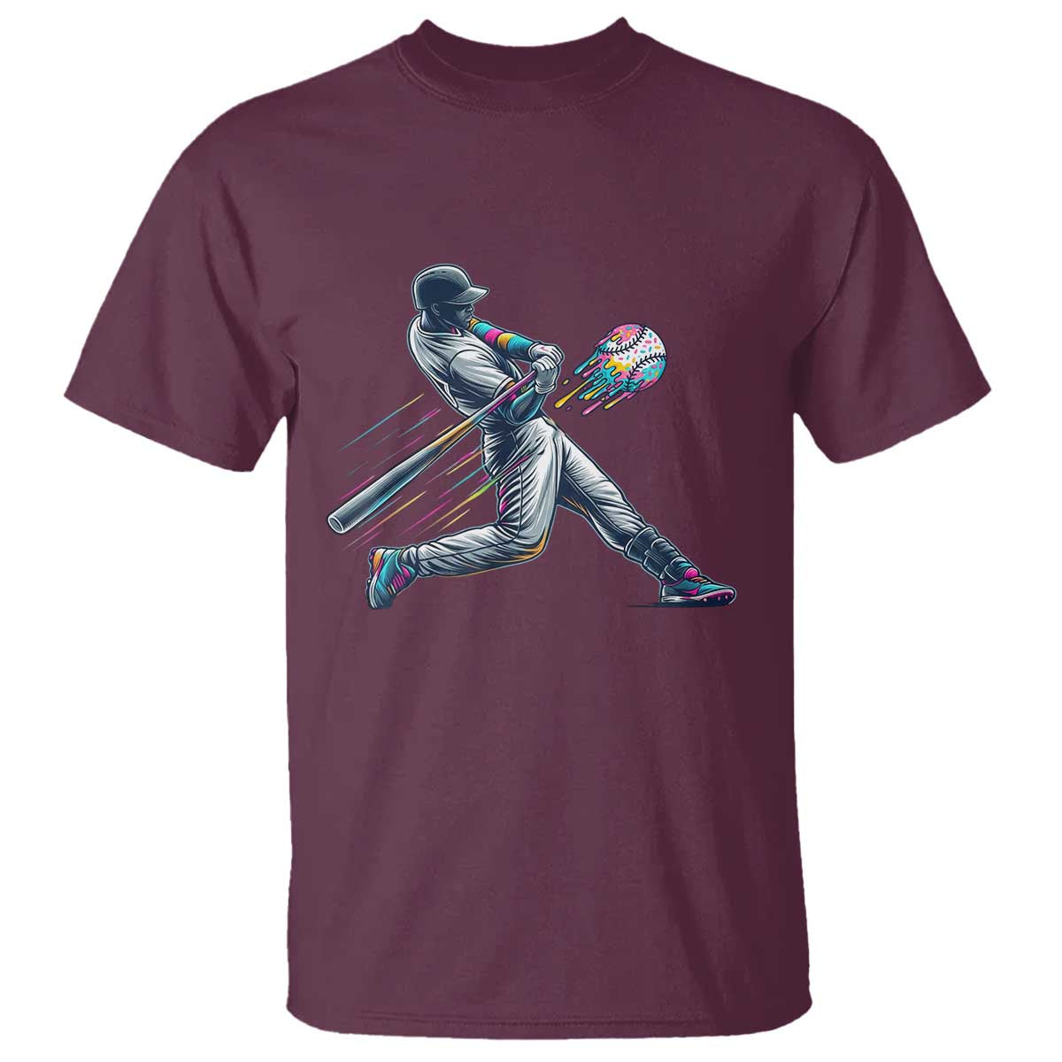Ice Cream Baseball Player Dripping Game Day T Shirt