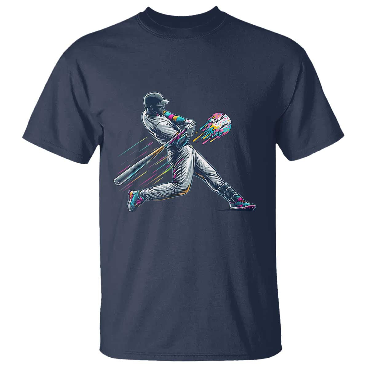 Ice Cream Baseball Player Dripping Game Day T Shirt