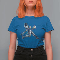 Ice Cream Baseball Player Dripping Game Day T Shirt For Women