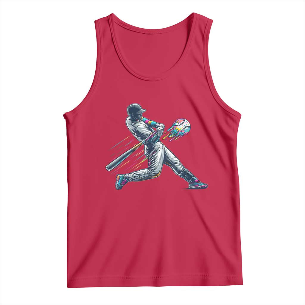 Ice Cream Baseball Player Dripping Game Day Tank Top