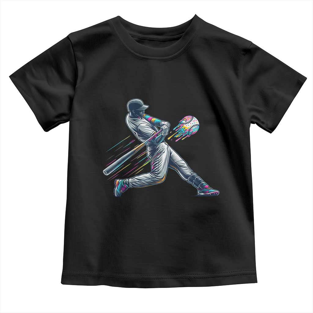 Ice Cream Baseball Player Dripping Game Day Toddler T Shirt