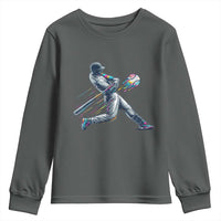 Ice Cream Baseball Player Dripping Game Day Youth Sweatshirt