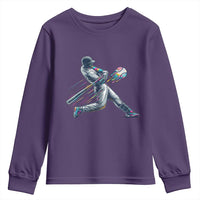 Ice Cream Baseball Player Dripping Game Day Youth Sweatshirt