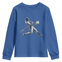 Ice Cream Baseball Player Dripping Game Day Youth Sweatshirt