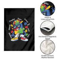 Funny 67 Autism Awareness Garden Flag Six Seven Puzzle Meme Creative Brilliant Hope Love Kindness