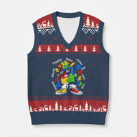 Funny 67 Autism Awareness V-Neck Knit Sweater Vest Six Seven Puzzle Meme Creative Brilliant Hope Love Kindness
