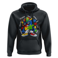 Funny 67 Autism Awareness Hoodie Six Seven Puzzle Meme Creative Brilliant Hope Love Kindness