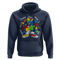 Funny 67 Autism Awareness Hoodie Six Seven Puzzle Meme Creative Brilliant Hope Love Kindness