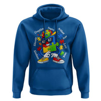 Funny 67 Autism Awareness Hoodie Six Seven Puzzle Meme Creative Brilliant Hope Love Kindness