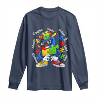 Funny 67 Autism Awareness Long Sleeve Shirt Six Seven Puzzle Meme Creative Brilliant Hope Love Kindness