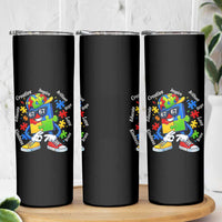 Funny 67 Autism Awareness Skinny Tumbler Six Seven Puzzle Meme Creative Brilliant Hope Love Kindness