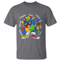 Funny 67 Autism Awareness T Shirt Six Seven Puzzle Meme Creative Brilliant Hope Love Kindness