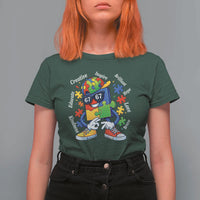 Funny 67 Autism Awareness T Shirt For Women Six Seven Puzzle Meme Creative Brilliant Hope Love Kindness