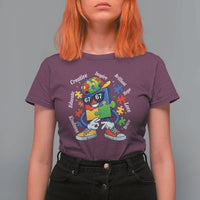 Funny 67 Autism Awareness T Shirt For Women Six Seven Puzzle Meme Creative Brilliant Hope Love Kindness