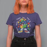 Funny 67 Autism Awareness T Shirt For Women Six Seven Puzzle Meme Creative Brilliant Hope Love Kindness