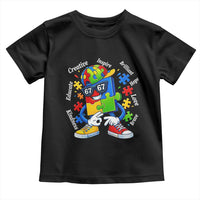 Funny 67 Autism Awareness Toddler T Shirt Six Seven Puzzle Meme Creative Brilliant Hope Love Kindness