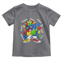 Funny 67 Autism Awareness Toddler T Shirt Six Seven Puzzle Meme Creative Brilliant Hope Love Kindness