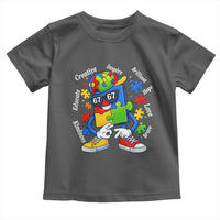 Funny 67 Autism Awareness Toddler T Shirt Six Seven Puzzle Meme Creative Brilliant Hope Love Kindness