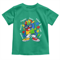 Funny 67 Autism Awareness Toddler T Shirt Six Seven Puzzle Meme Creative Brilliant Hope Love Kindness