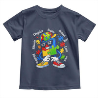Funny 67 Autism Awareness Toddler T Shirt Six Seven Puzzle Meme Creative Brilliant Hope Love Kindness