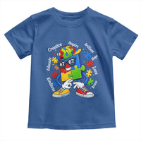 Funny 67 Autism Awareness Toddler T Shirt Six Seven Puzzle Meme Creative Brilliant Hope Love Kindness