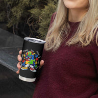 Funny 67 Autism Awareness Tumbler Cup Six Seven Puzzle Meme Creative Brilliant Hope Love Kindness