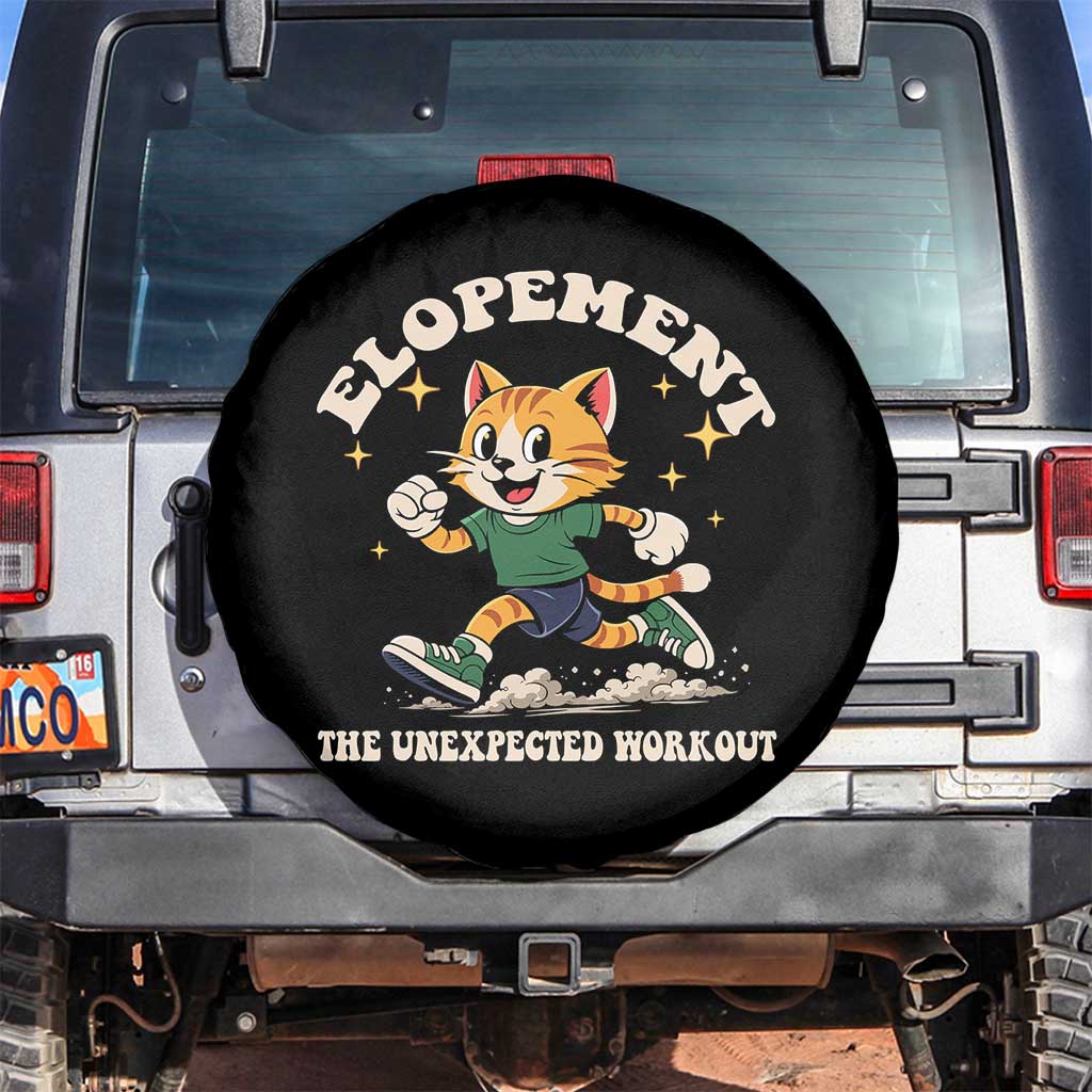 Elopement The Unexpected Workout Spare Tire Cover Autism Neurodiversity Cat