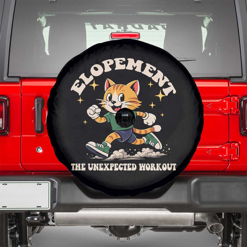 Elopement The Unexpected Workout Spare Tire Cover Autism Neurodiversity Cat