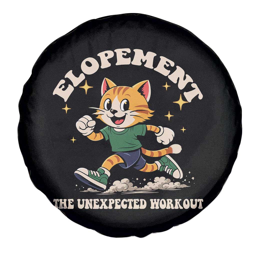 Elopement The Unexpected Workout Spare Tire Cover Autism Neurodiversity Cat