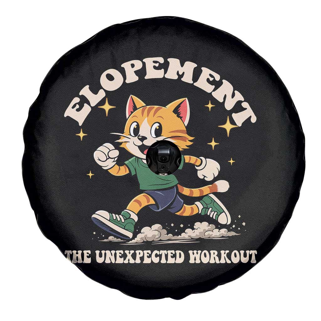 Elopement The Unexpected Workout Spare Tire Cover Autism Neurodiversity Cat